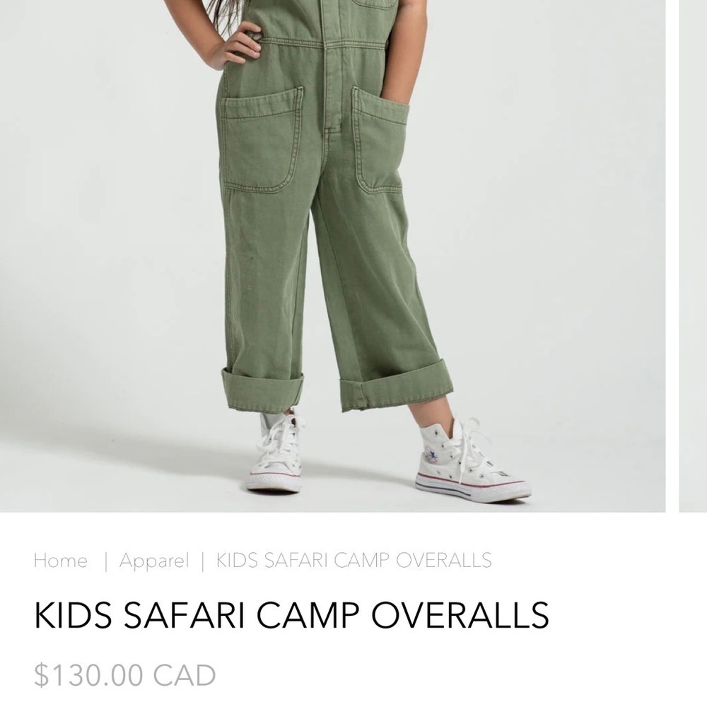 NEW! KIDS ONE TEASPOON SAFARI CAMP OVERALLS Jumpsuit One Piece Size 8 - 9 NWT - Picture 5 of 16